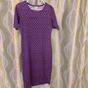 LuLaRoe Julia Dress Colorful Casual and Comfortable Buy More/Save More Sz Small